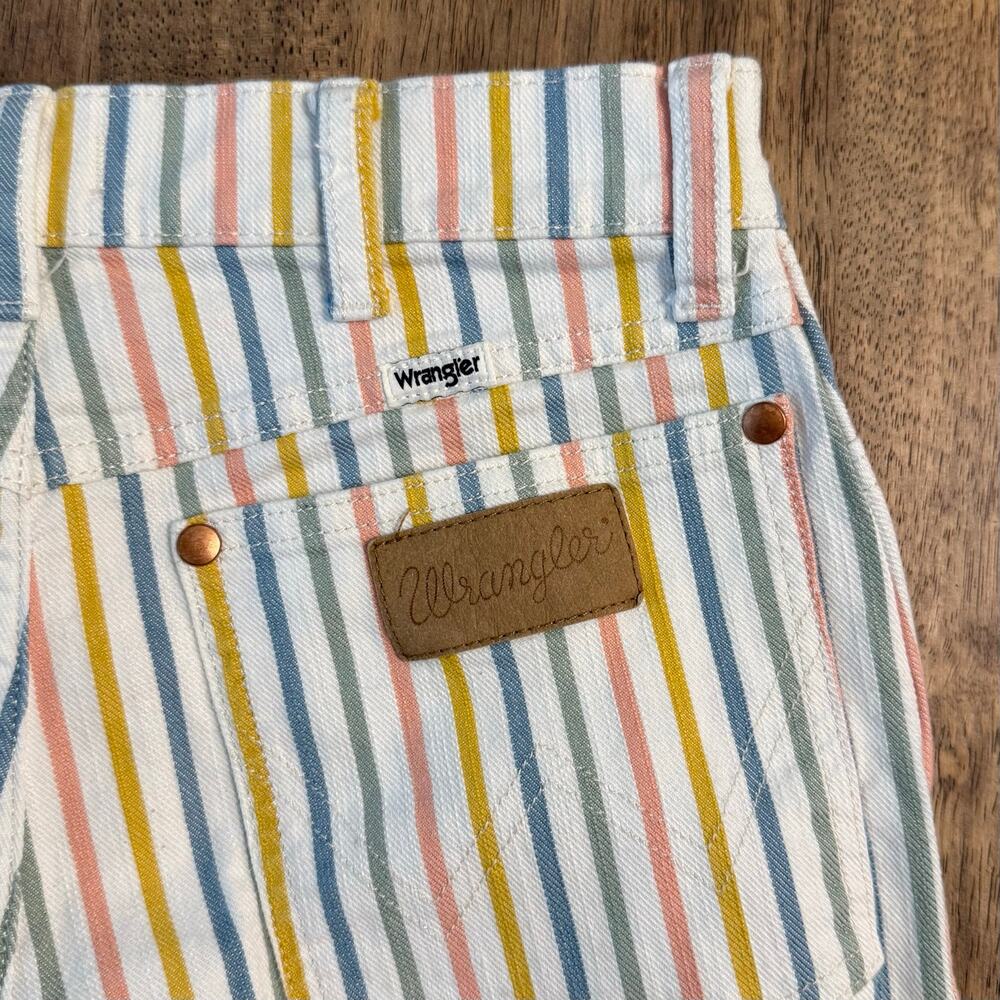 Wrangler Wanderer High Rise Flare Jean 622 Denim Vertical Stripes Women 28 x 30 - Picture 11 of 12